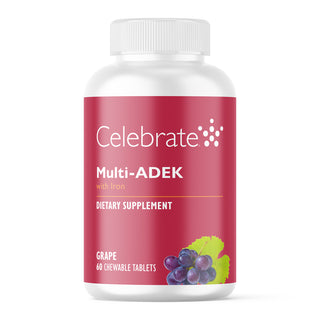 Multi-ADEK Vitamin with 60mg Iron, Chewable, Grape